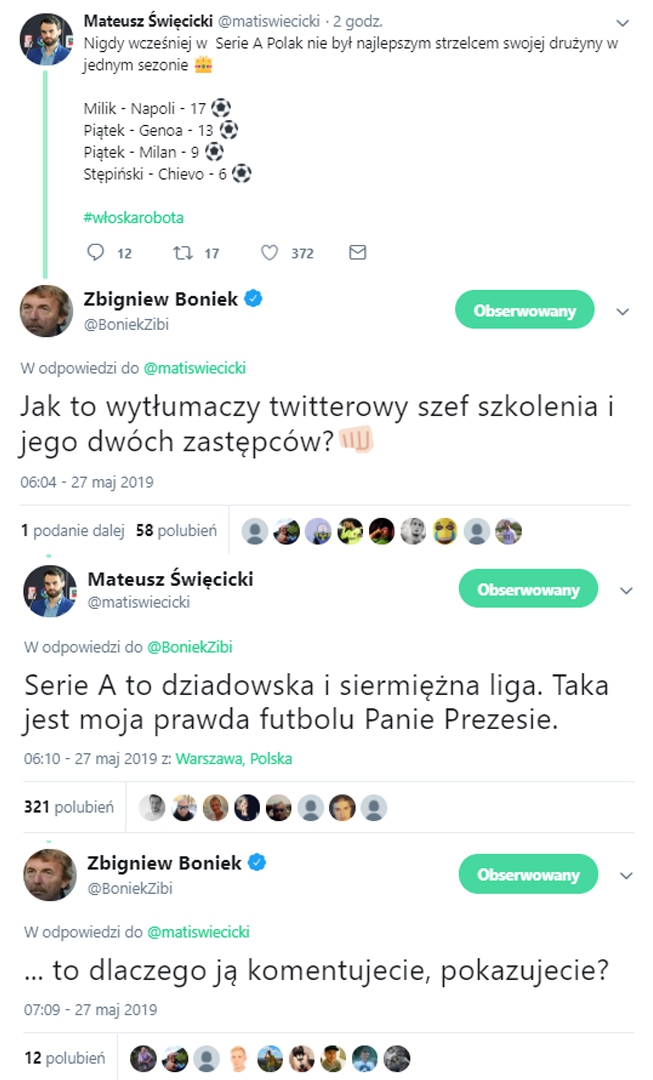 Prezes Boniek chyba nie załapał żartu... :D